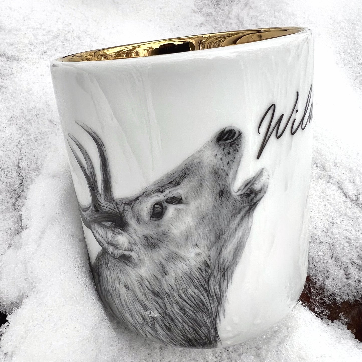 becher ohne henkel 370 . hirsch wildes fest . rauschgoldengel .