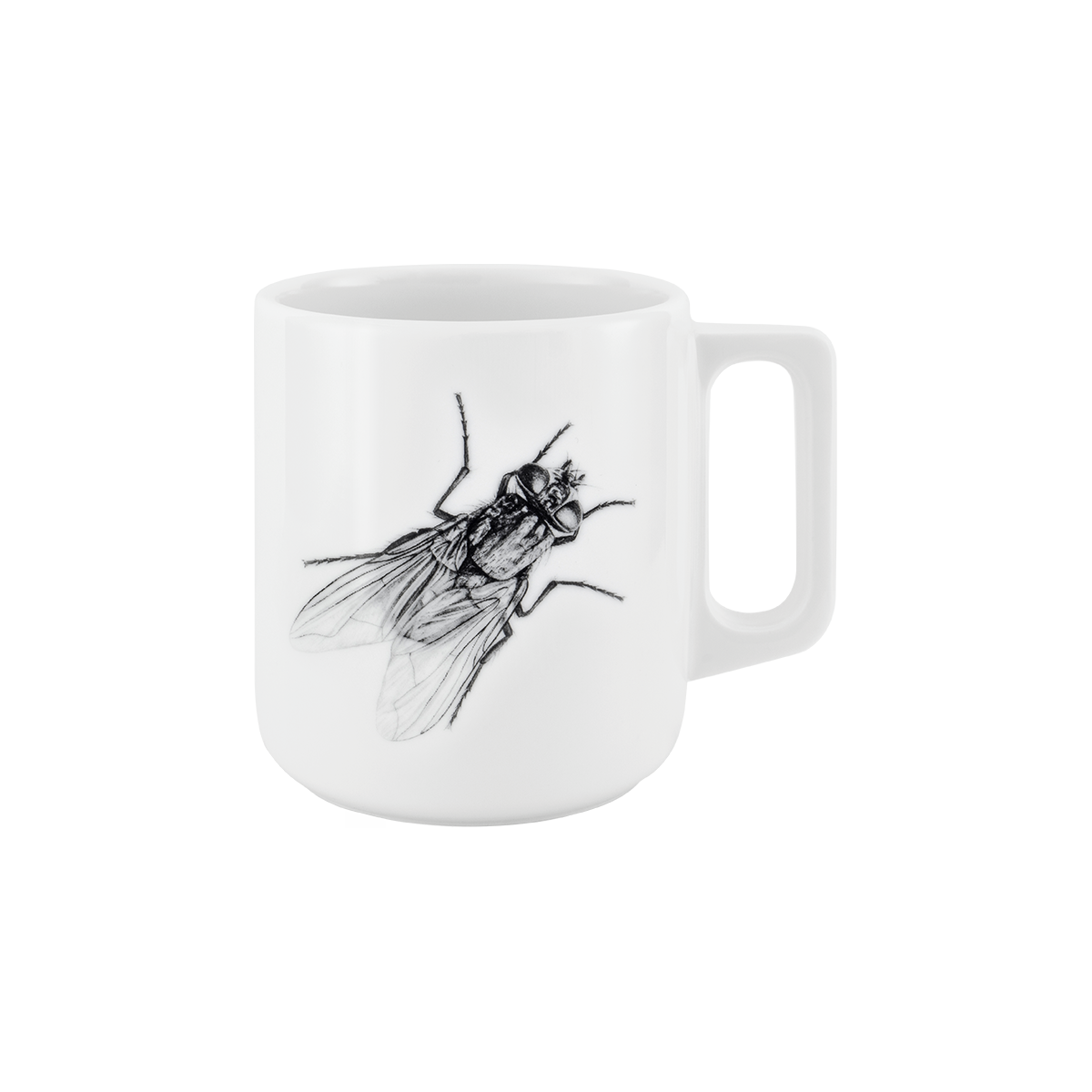becher mit henkel . fliege .