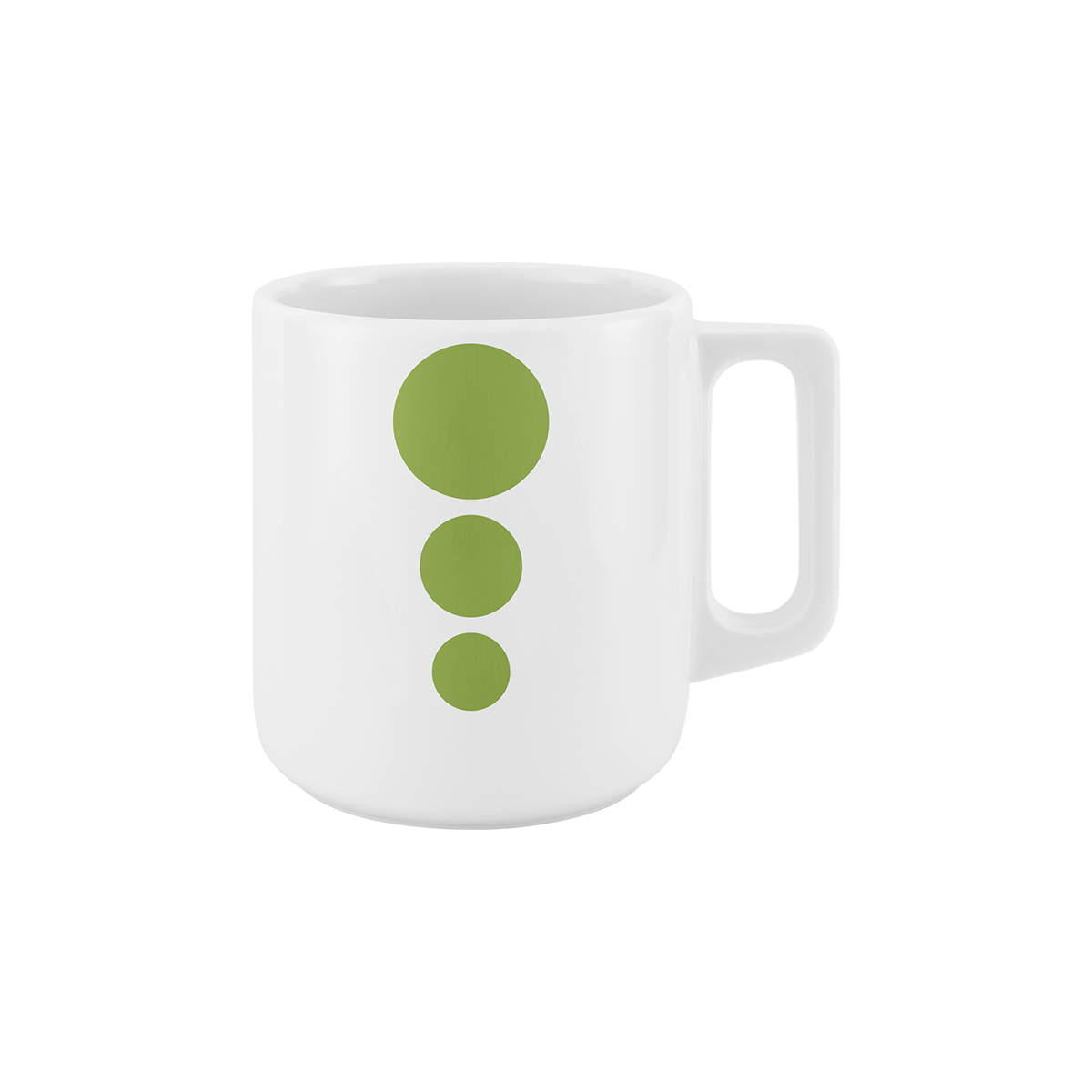 becher mit henkel . punkte 3 in der reihe .
