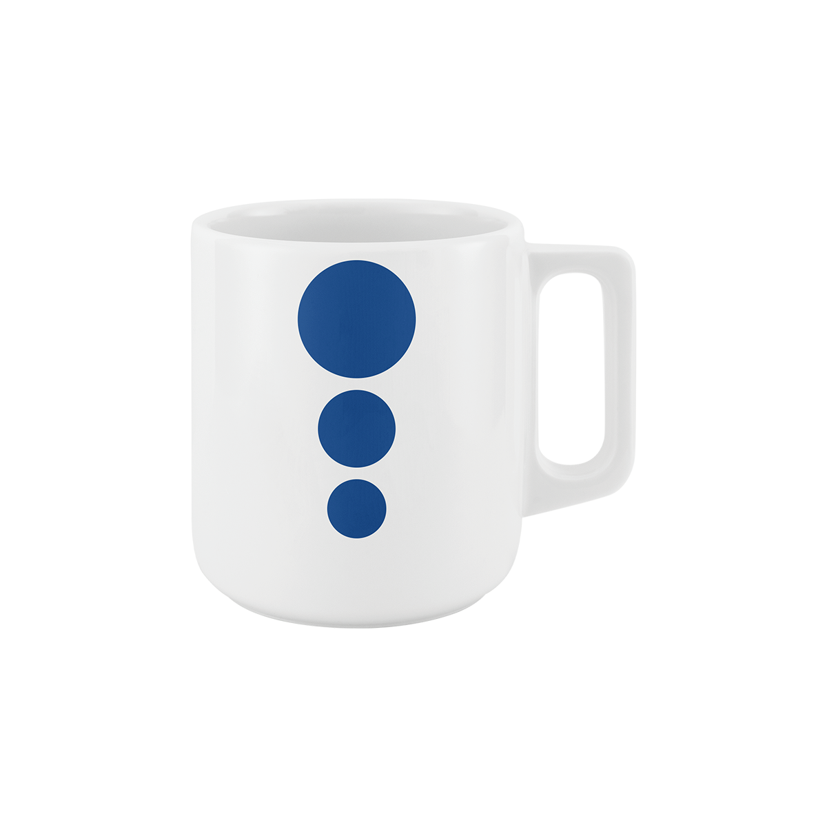 becher mit henkel . punkte 3 in der reihe .