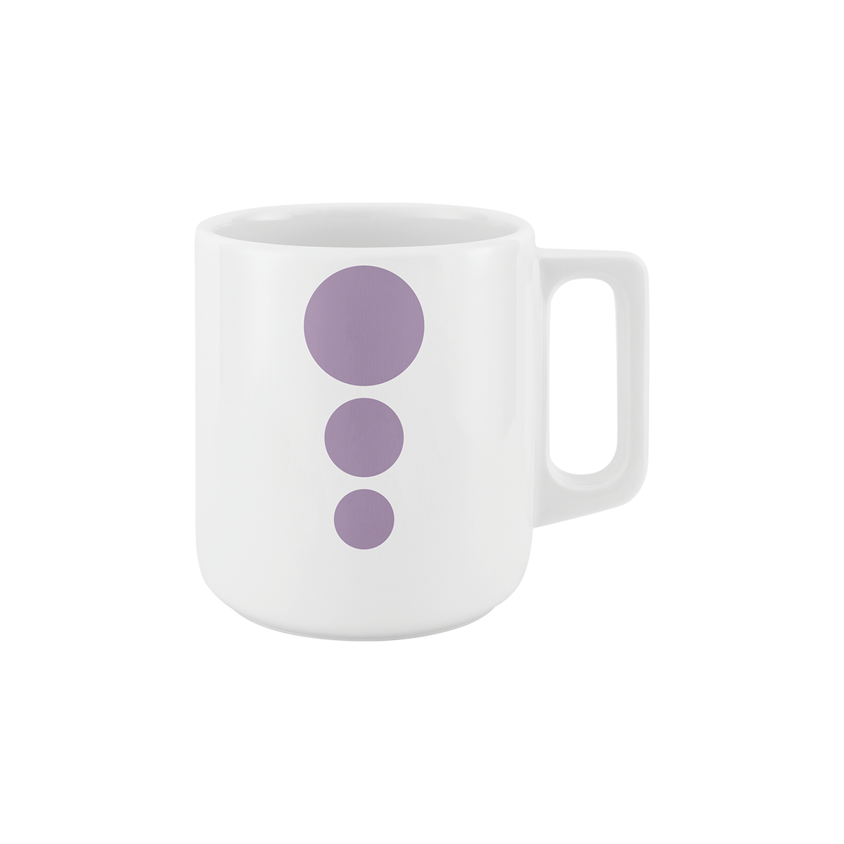 becher mit henkel . punkte 3 in der reihe .