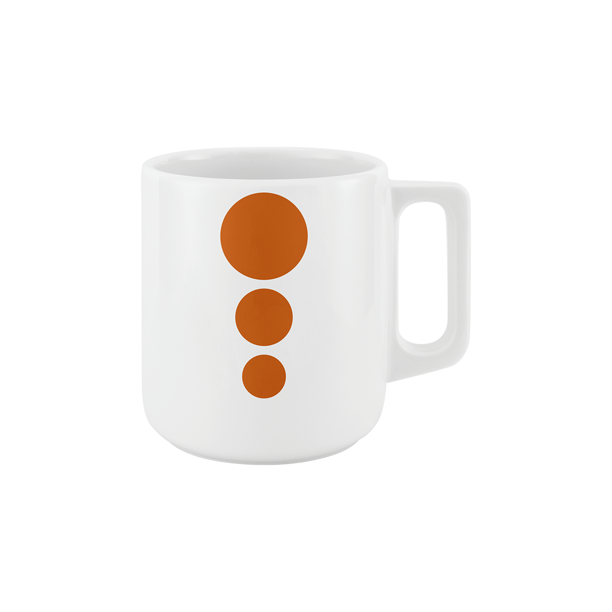 becher mit henkel . punkte 3 in der reihe .