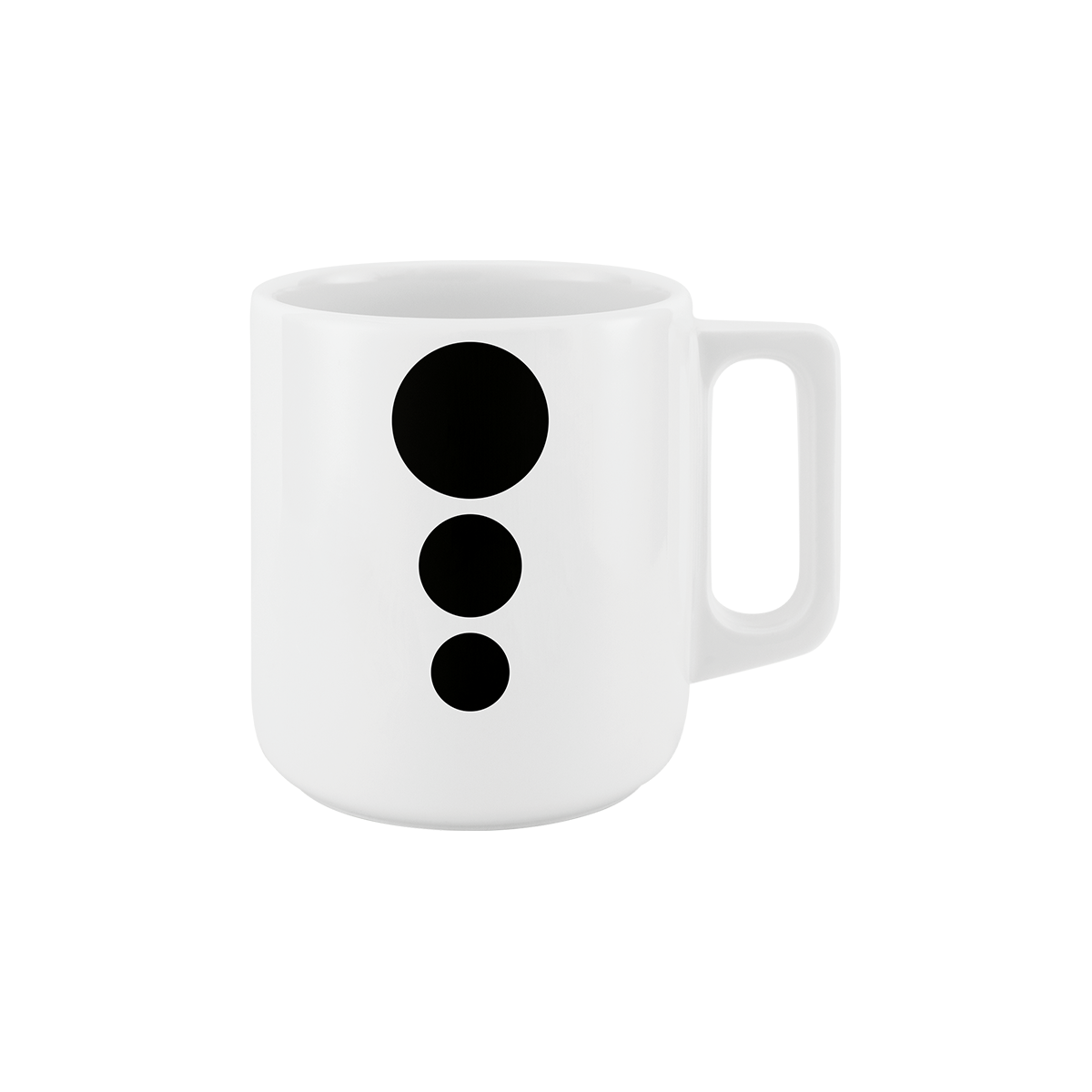 becher mit henkel . punkte 3 in der reihe .