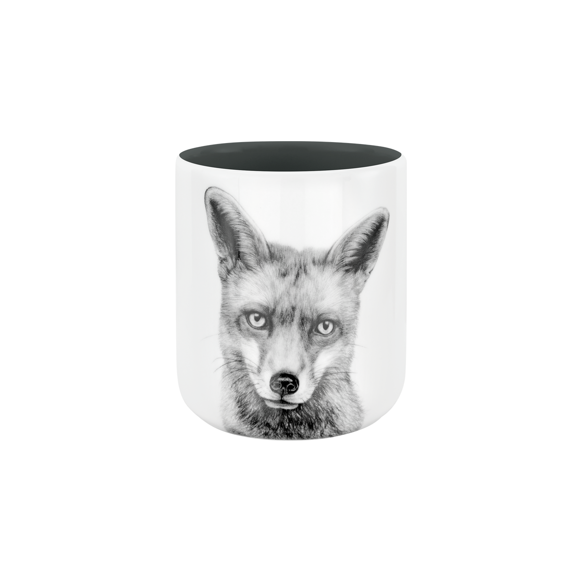 becher ohne henkel . innen farbig . fuchs .