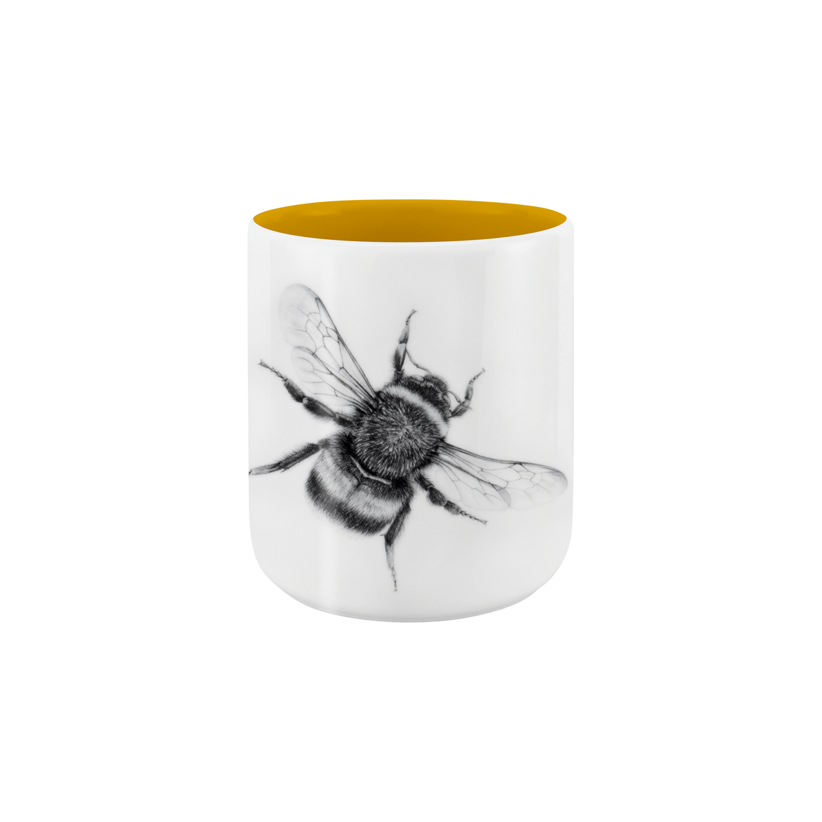 becher ohne henkel . innen farbig . hummel .