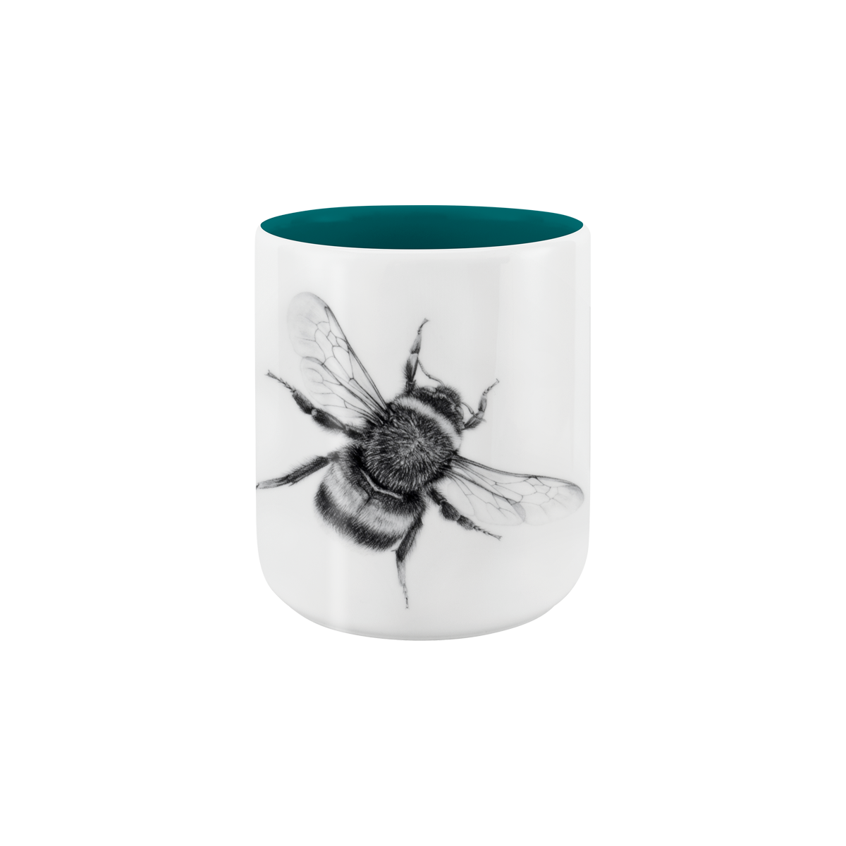 becher ohne henkel . innen farbig . hummel .