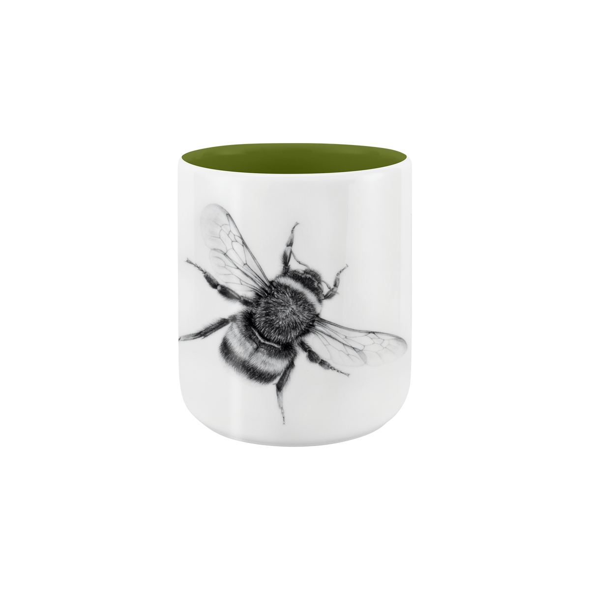 becher ohne henkel . innen farbig . hummel .