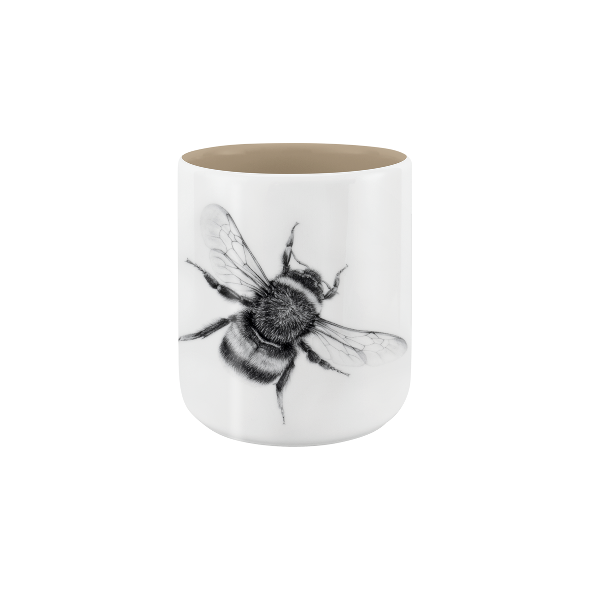 becher ohne henkel . innen farbig . hummel .