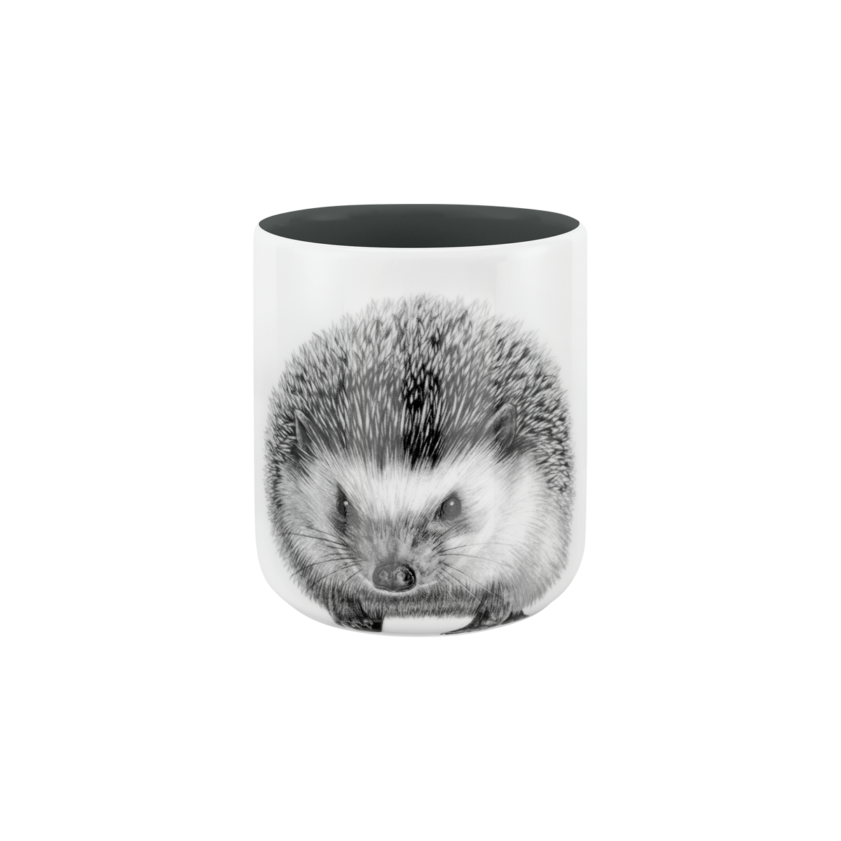 becher ohne henkel . innen farbig . igel .