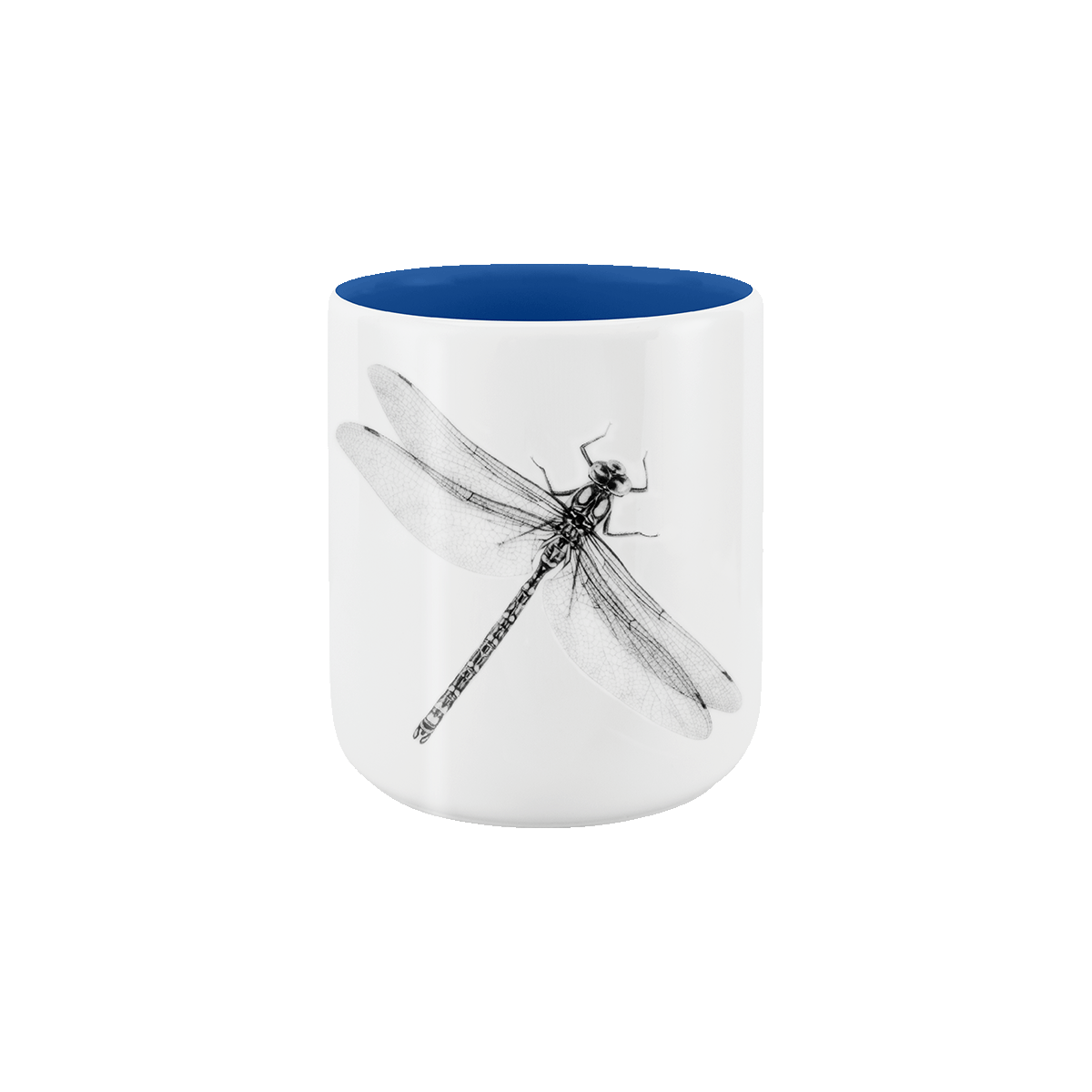 becher ohne henkel . innen farbig . libelle .