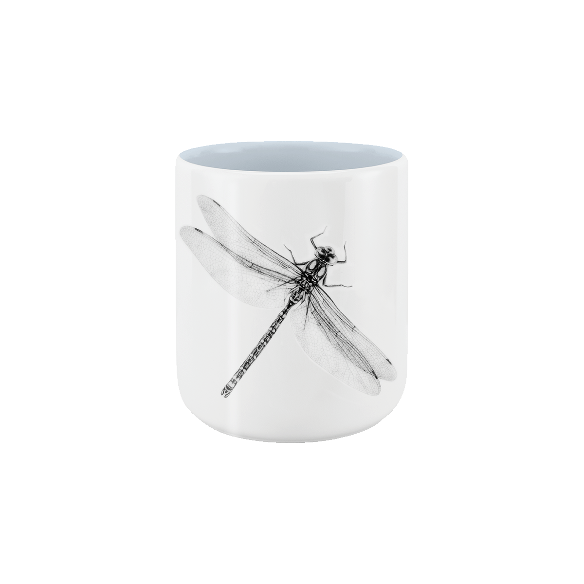 becher ohne henkel . innen farbig . libelle .