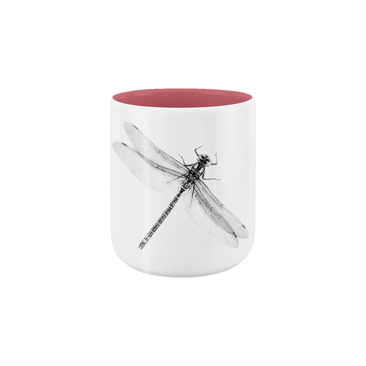 becher ohne henkel . innen farbig . libelle .