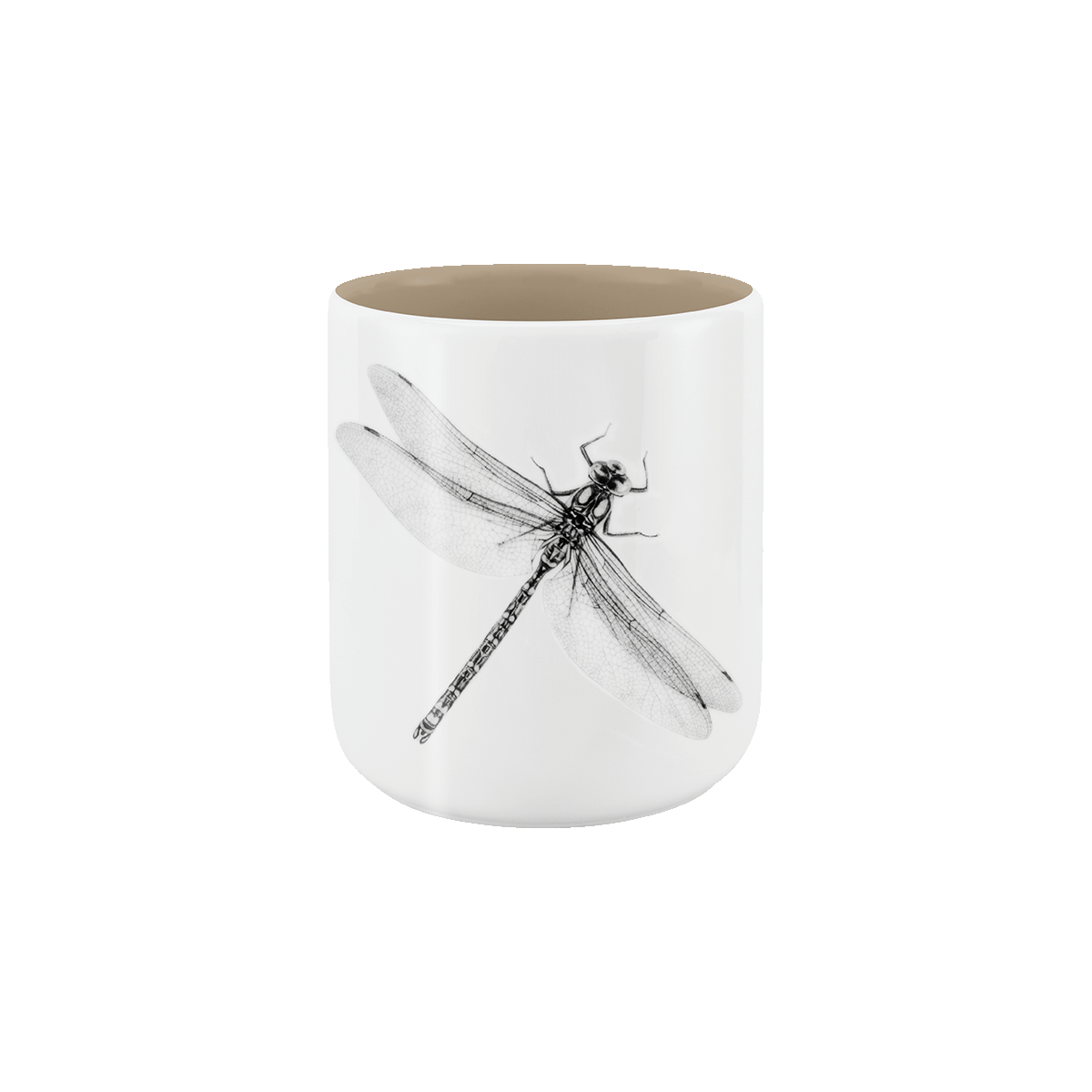 becher ohne henkel . innen farbig . libelle .