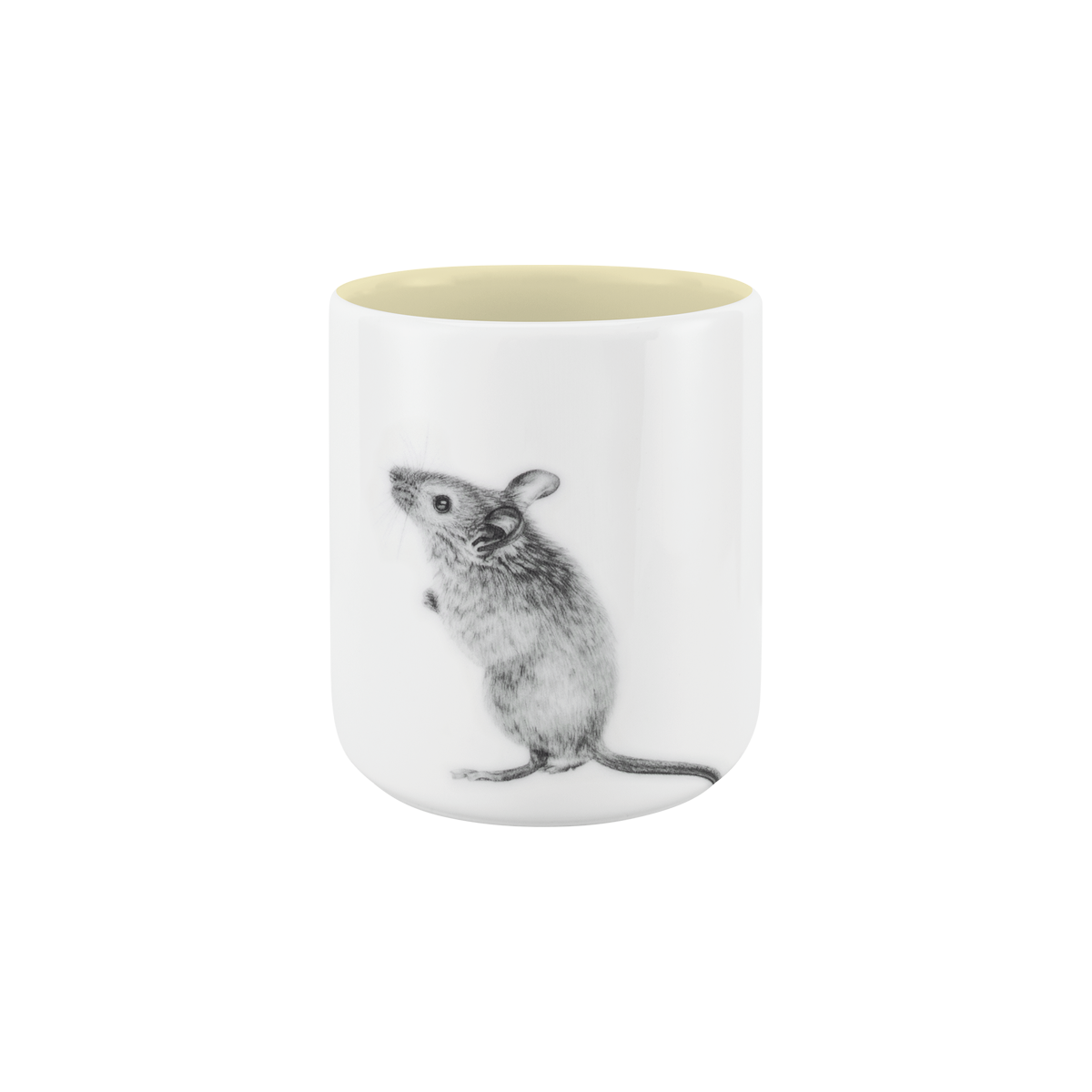 becher ohne henkel . innen farbig . maus .