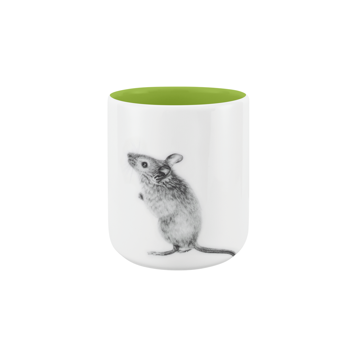 becher ohne henkel . innen farbig . maus .