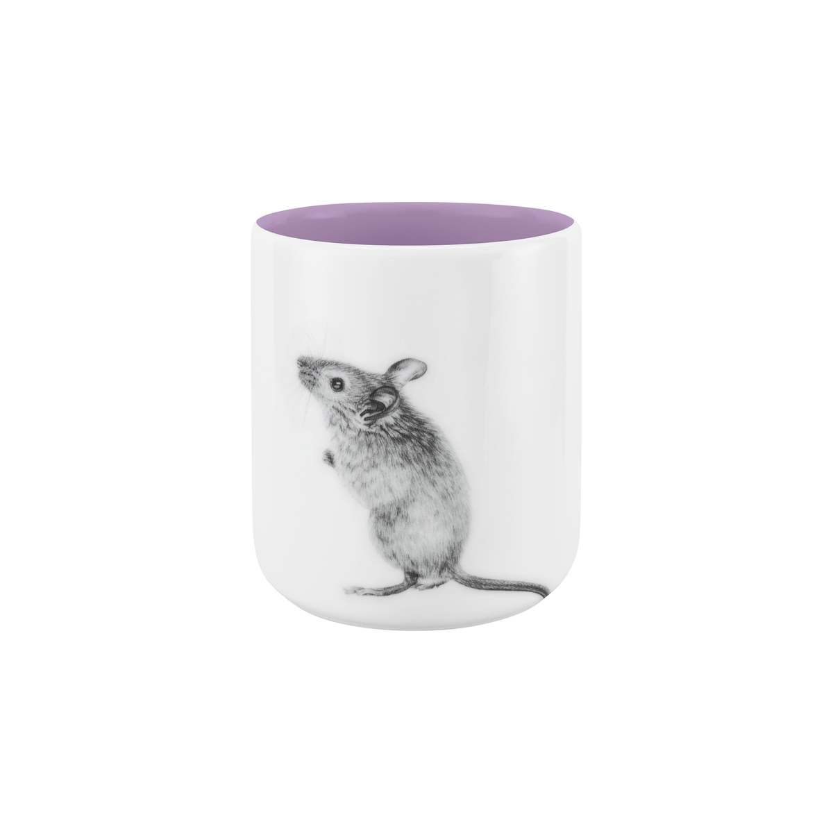 becher ohne henkel . innen farbig . maus .