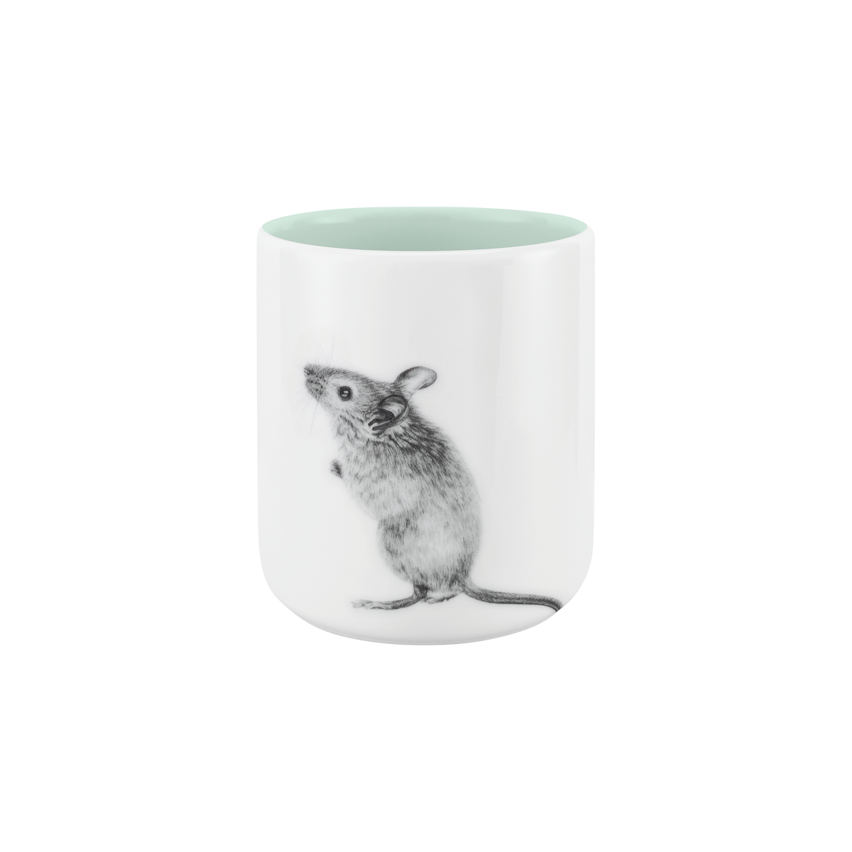 becher ohne henkel . innen farbig . maus .