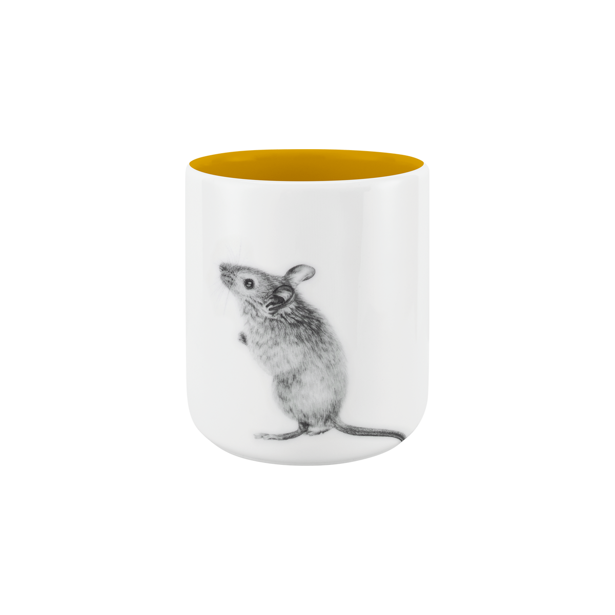 becher ohne henkel . innen farbig . maus .