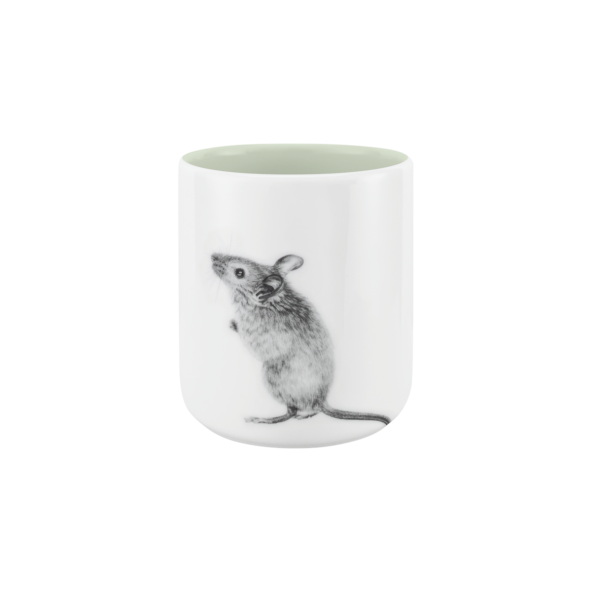 becher ohne henkel . innen farbig . maus .