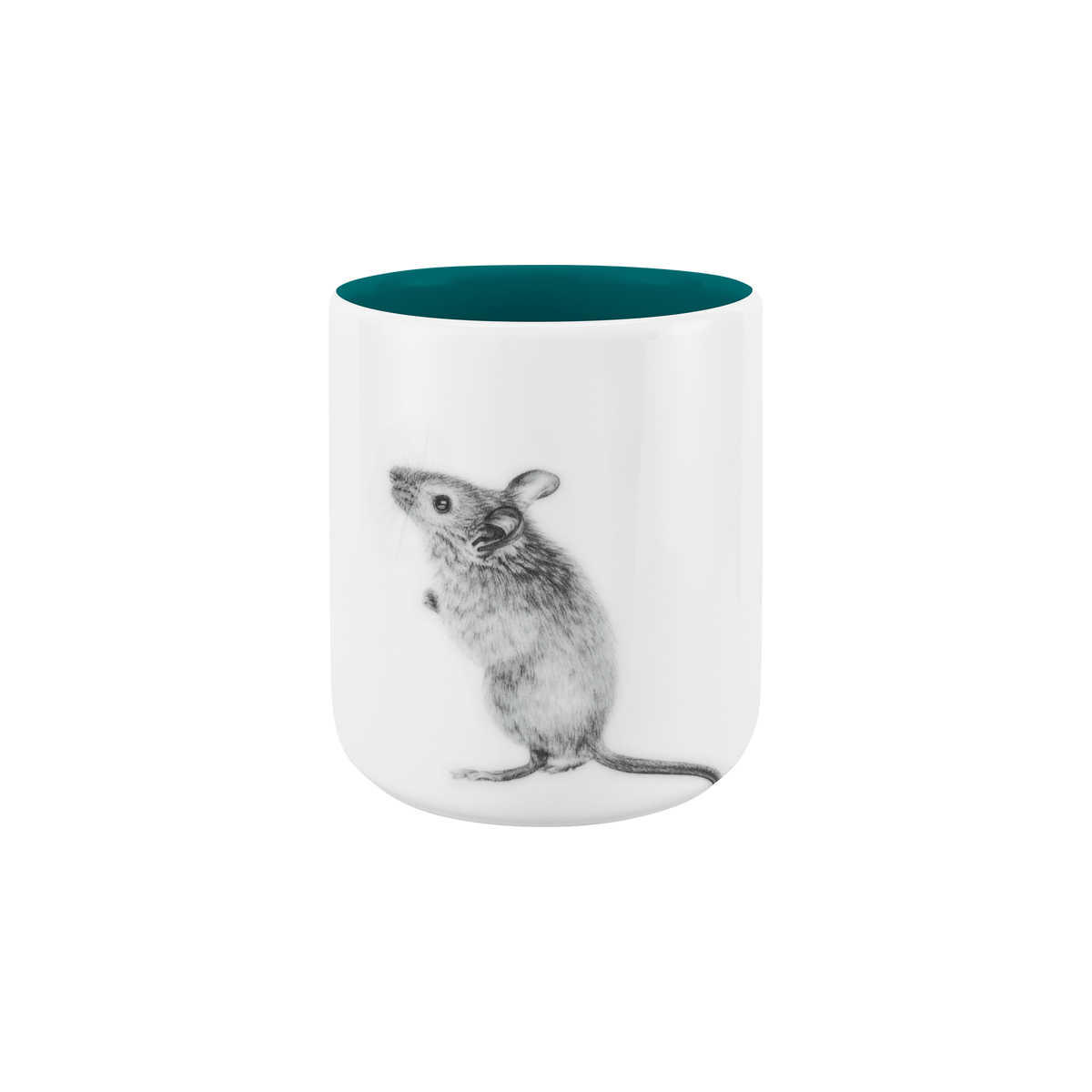 becher ohne henkel . innen farbig . maus .