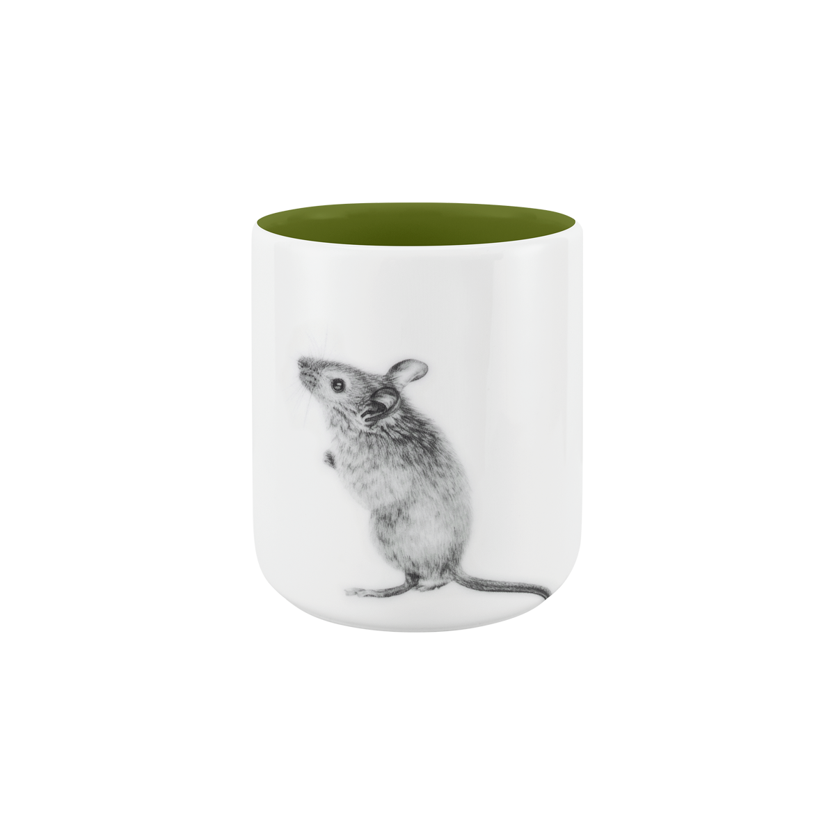 becher ohne henkel . innen farbig . maus .