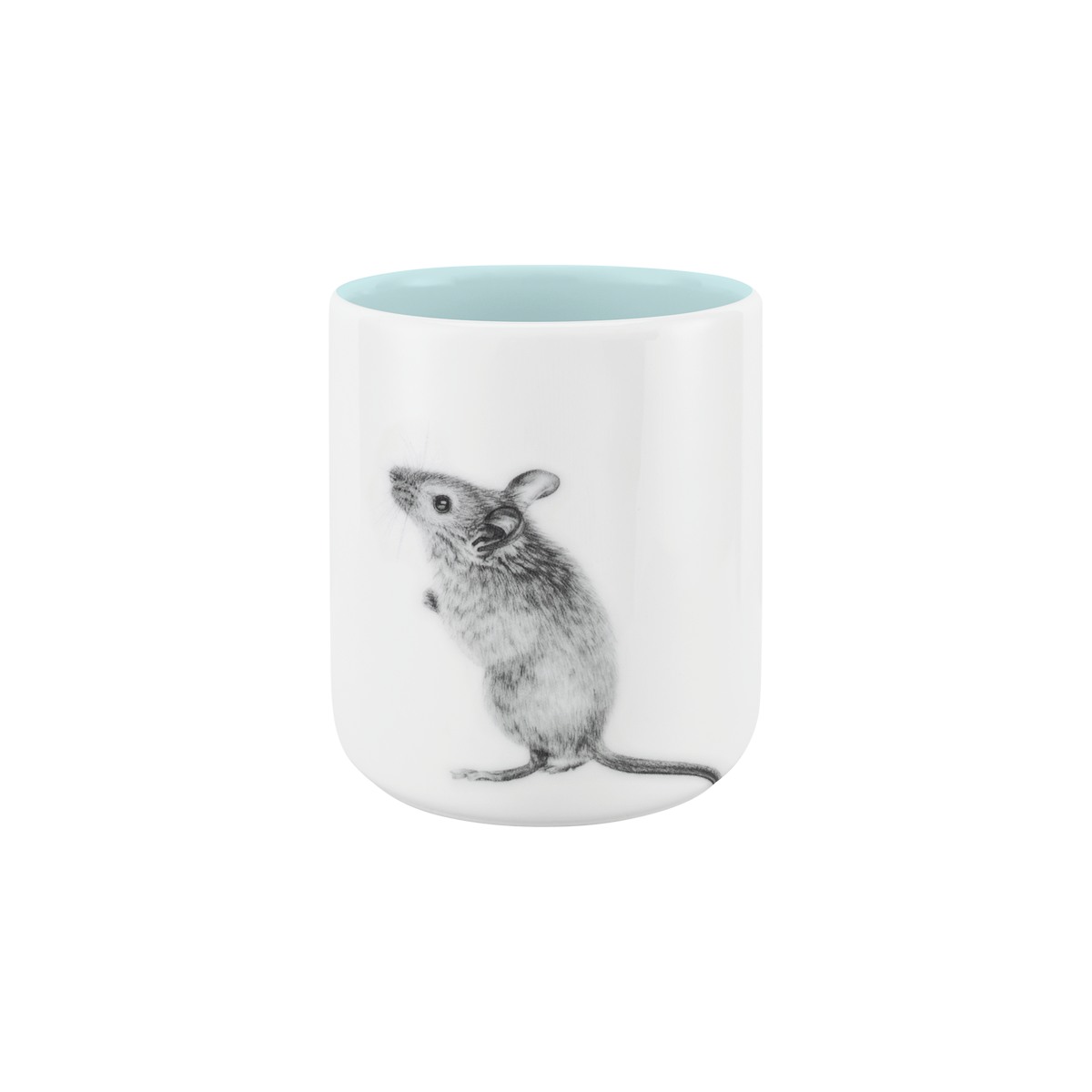 becher ohne henkel . innen farbig . maus .