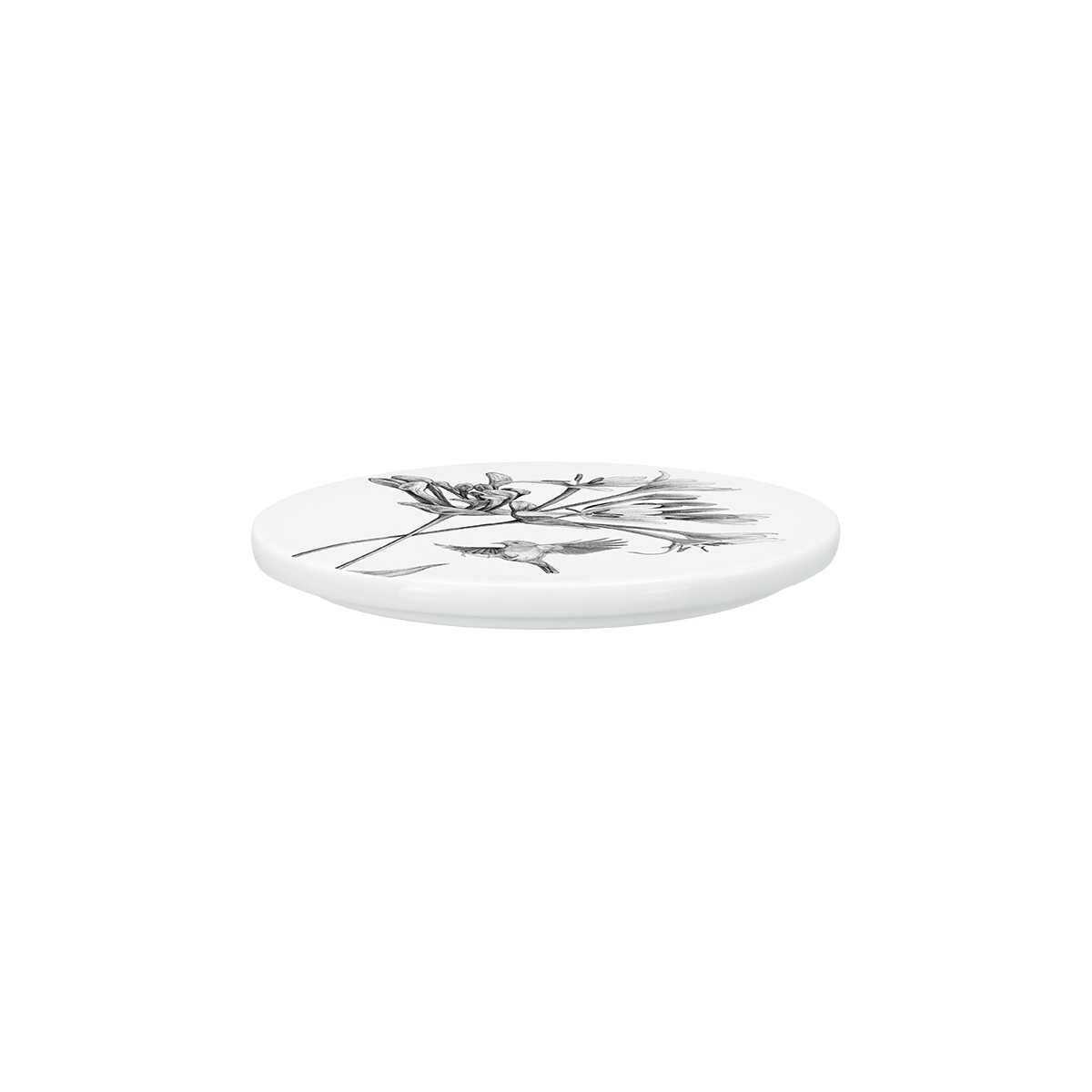 deckel 11 . untersetzer . geißblatt mit rotkehlchen .