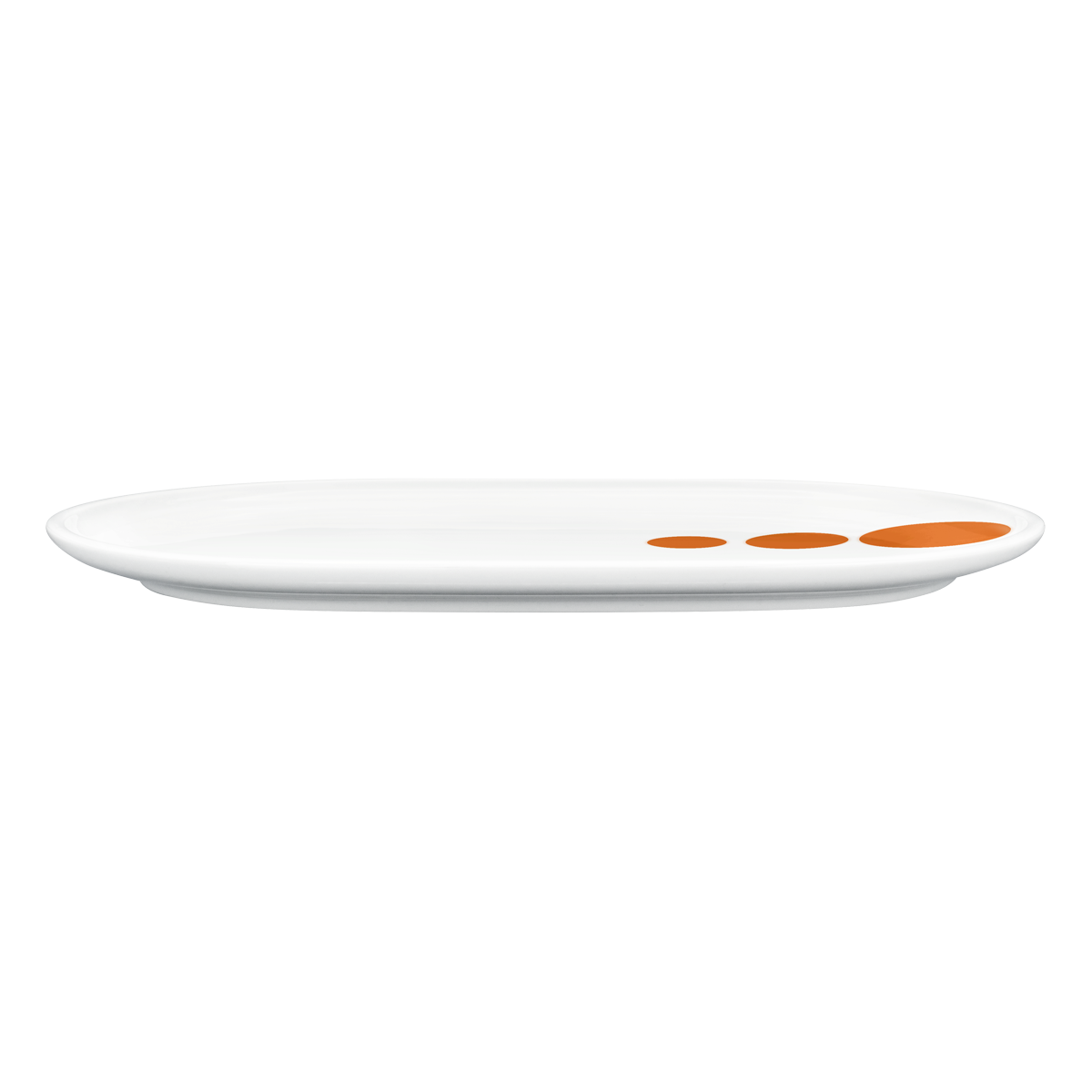 platte 30x19 . punkte 3 in der reihe . mandarinenschalen .