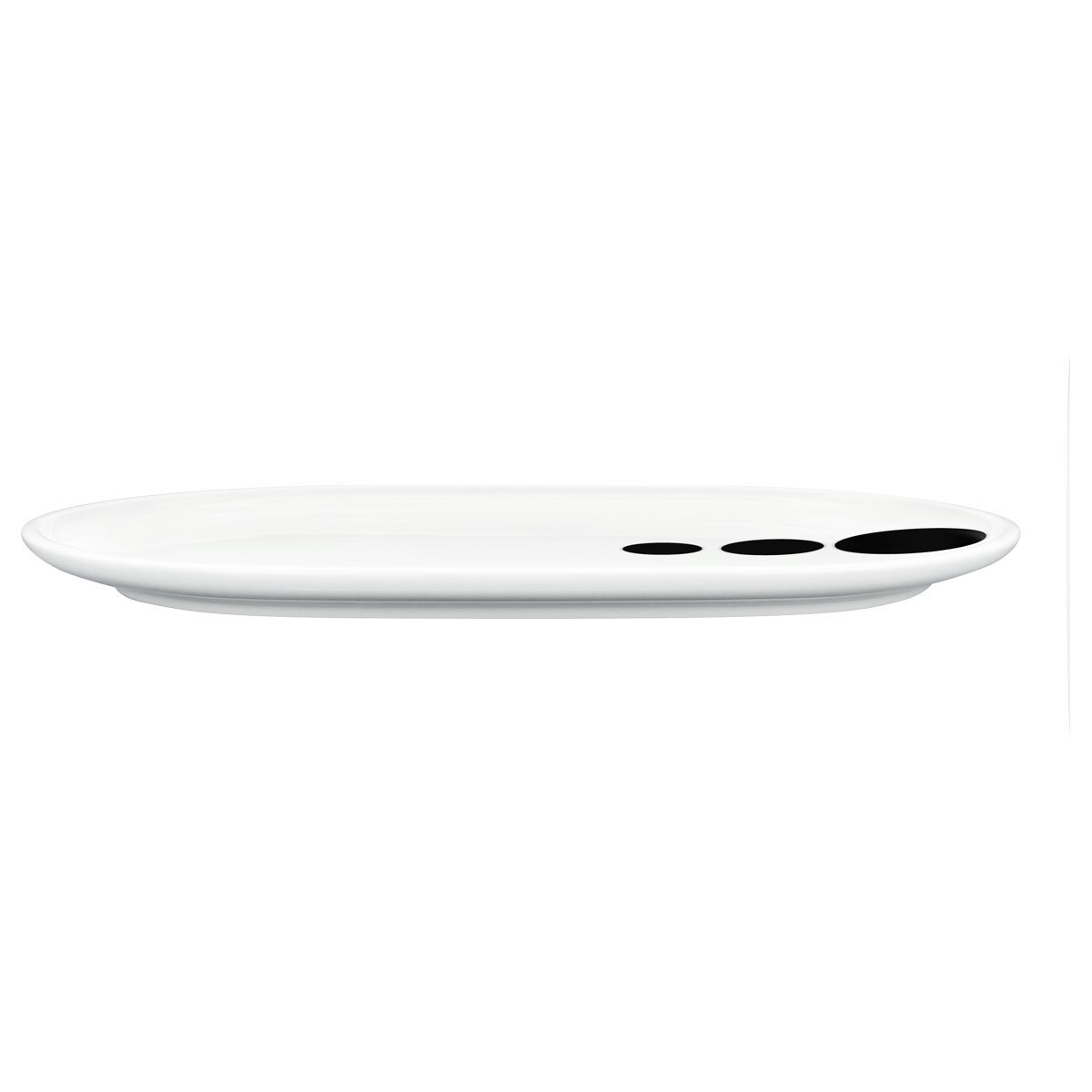 platte 30x19 . punkte 3 in der reihe . neumond .