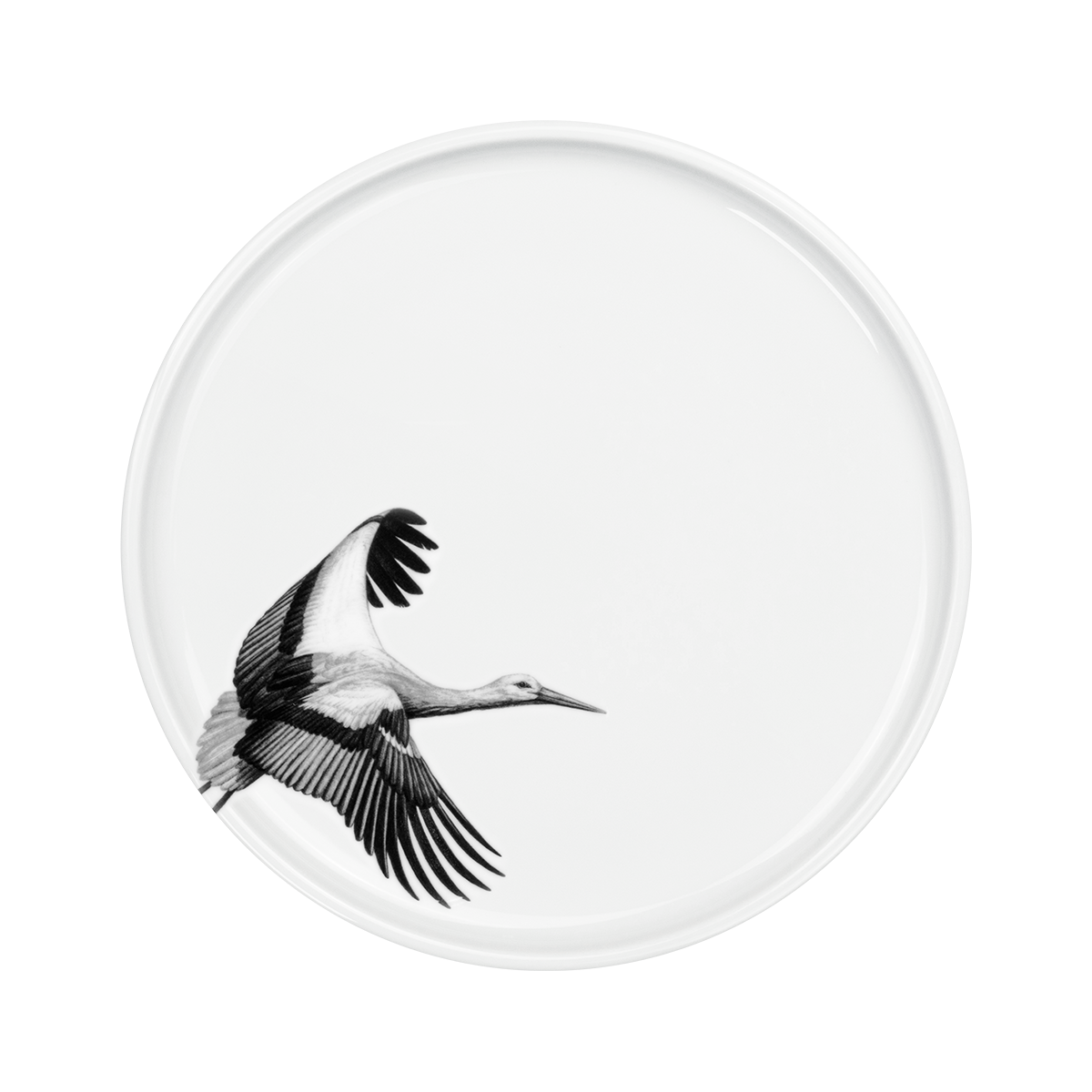 teller 24 . storch im flug .