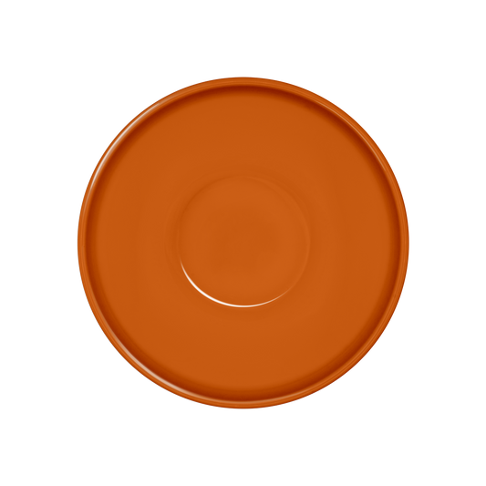 teller 21 tief  . mandarinenschalen . handgespritzt .