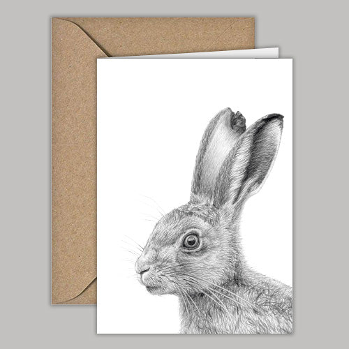 klappkarte mit umschlag . hase