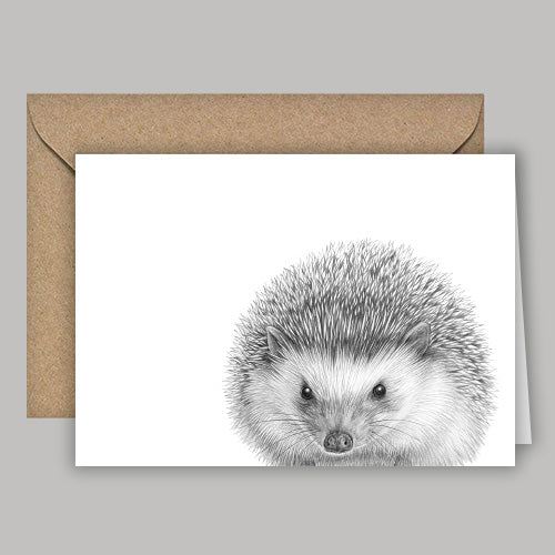klappkarte mit umschlag . igel