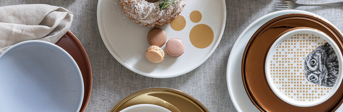 hochwertige porzellanteller mit tiermotiven