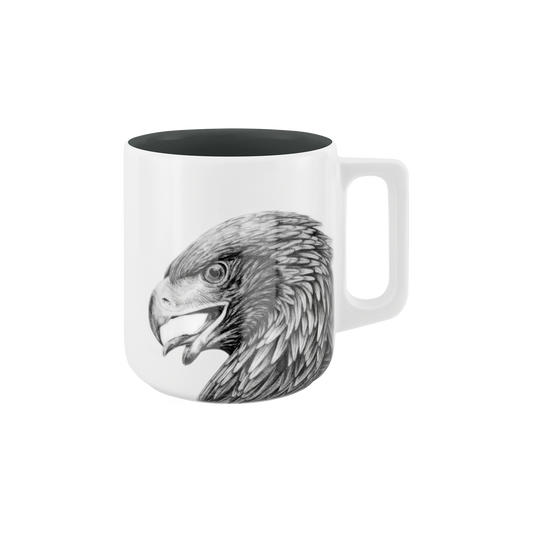 becher mit henkel 370 . innen farbig . adler .