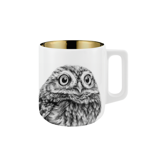 becher mit henkel 370 . eule . rauschgoldengel .