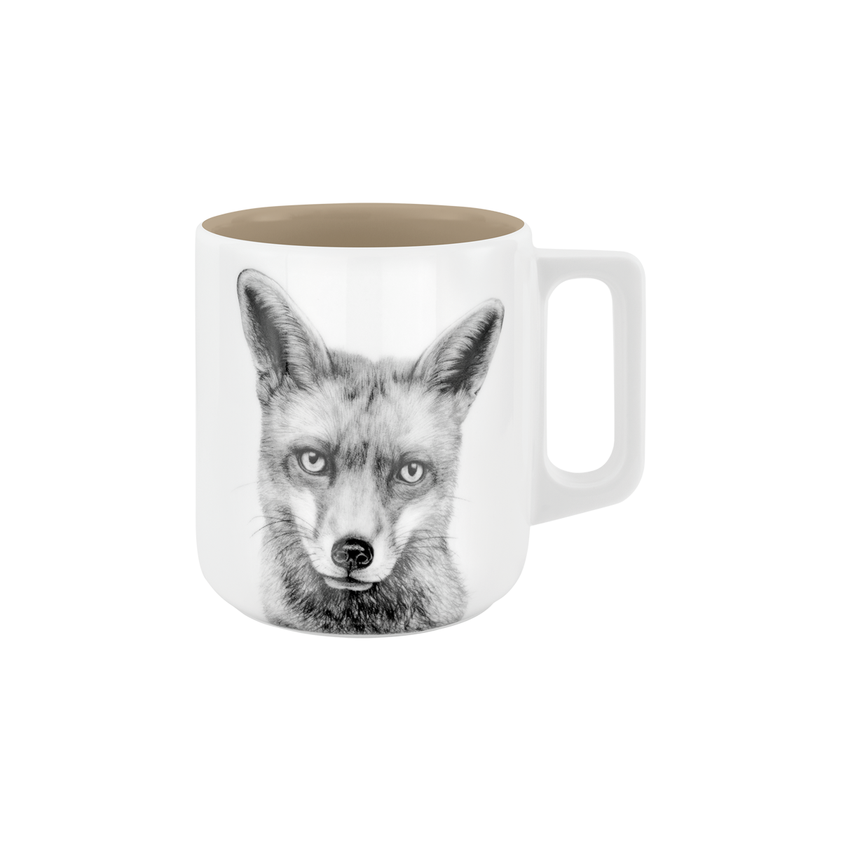 becher mit henkel 370 . innen farbig . fuchs .