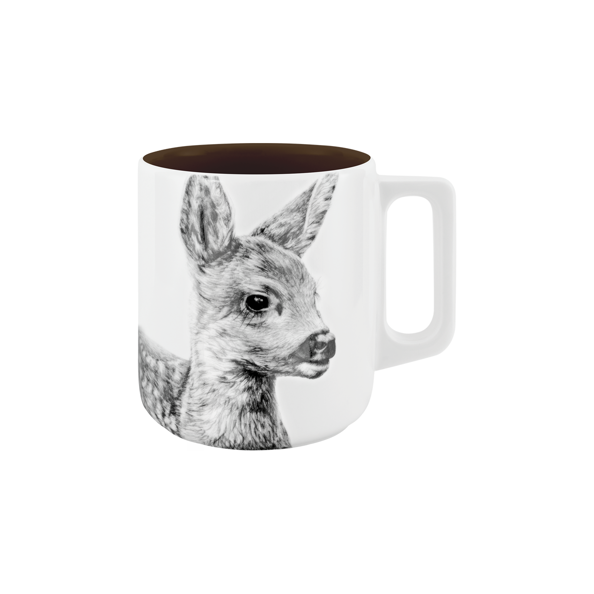 becher mit henkel . innen farbig . kitz .