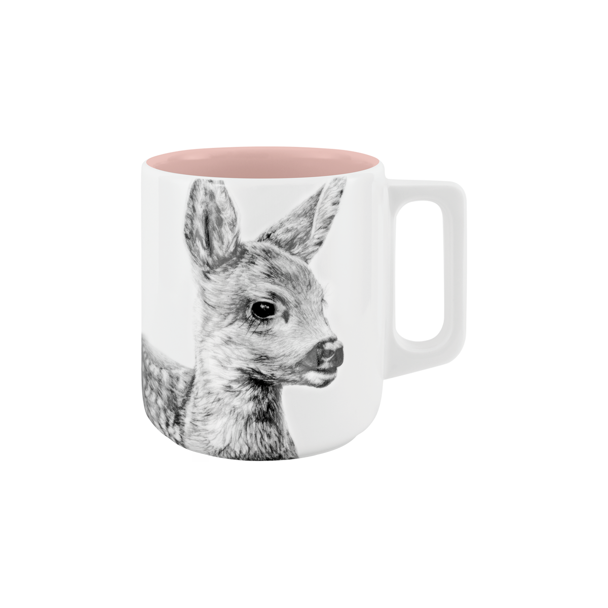 becher mit henkel . innen farbig . kitz .