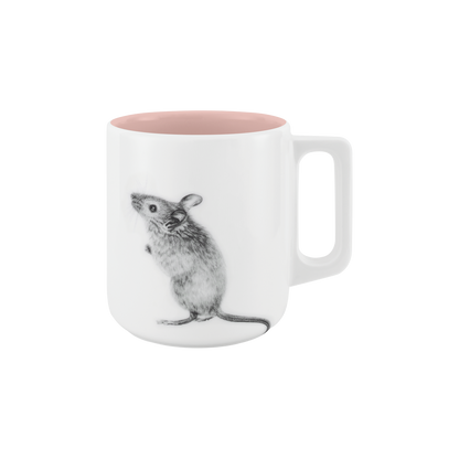 becher mit henkel 370 . innen farbig . maus .
