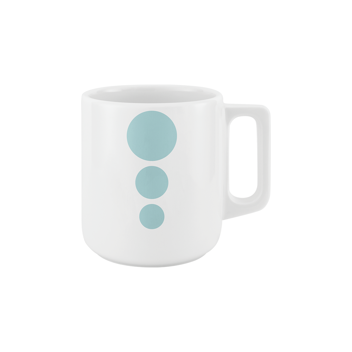 becher mit henkel . punkte 3 in der reihe .