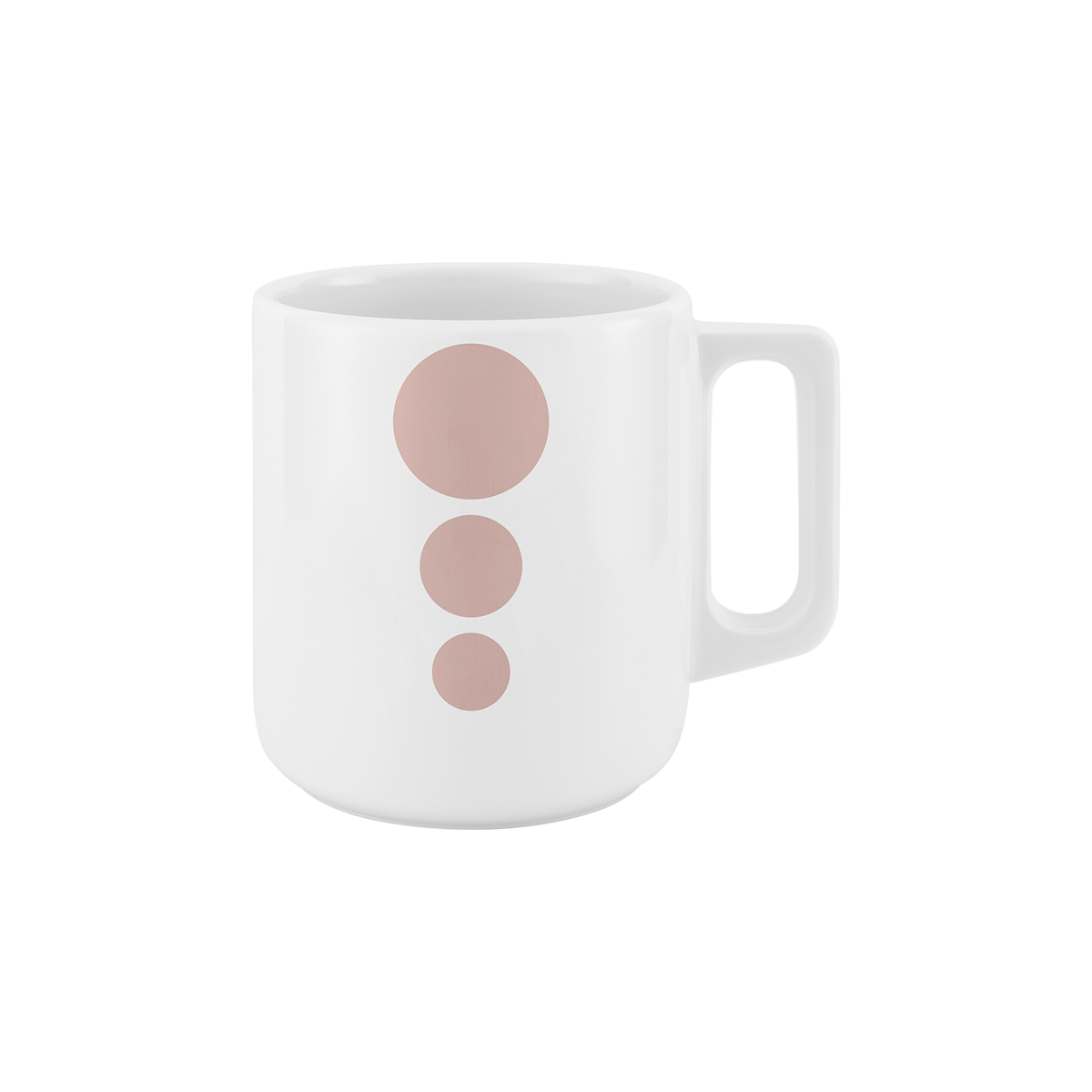 becher mit henkel . punkte 3 in der reihe .