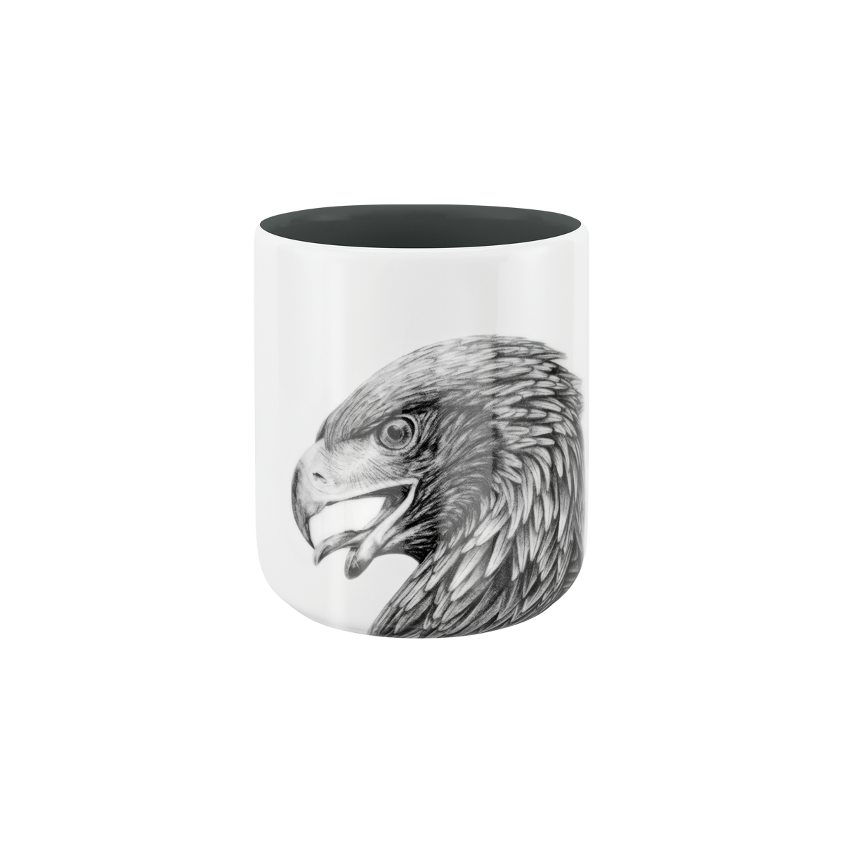 becher ohne henkel . innen farbig . adler .