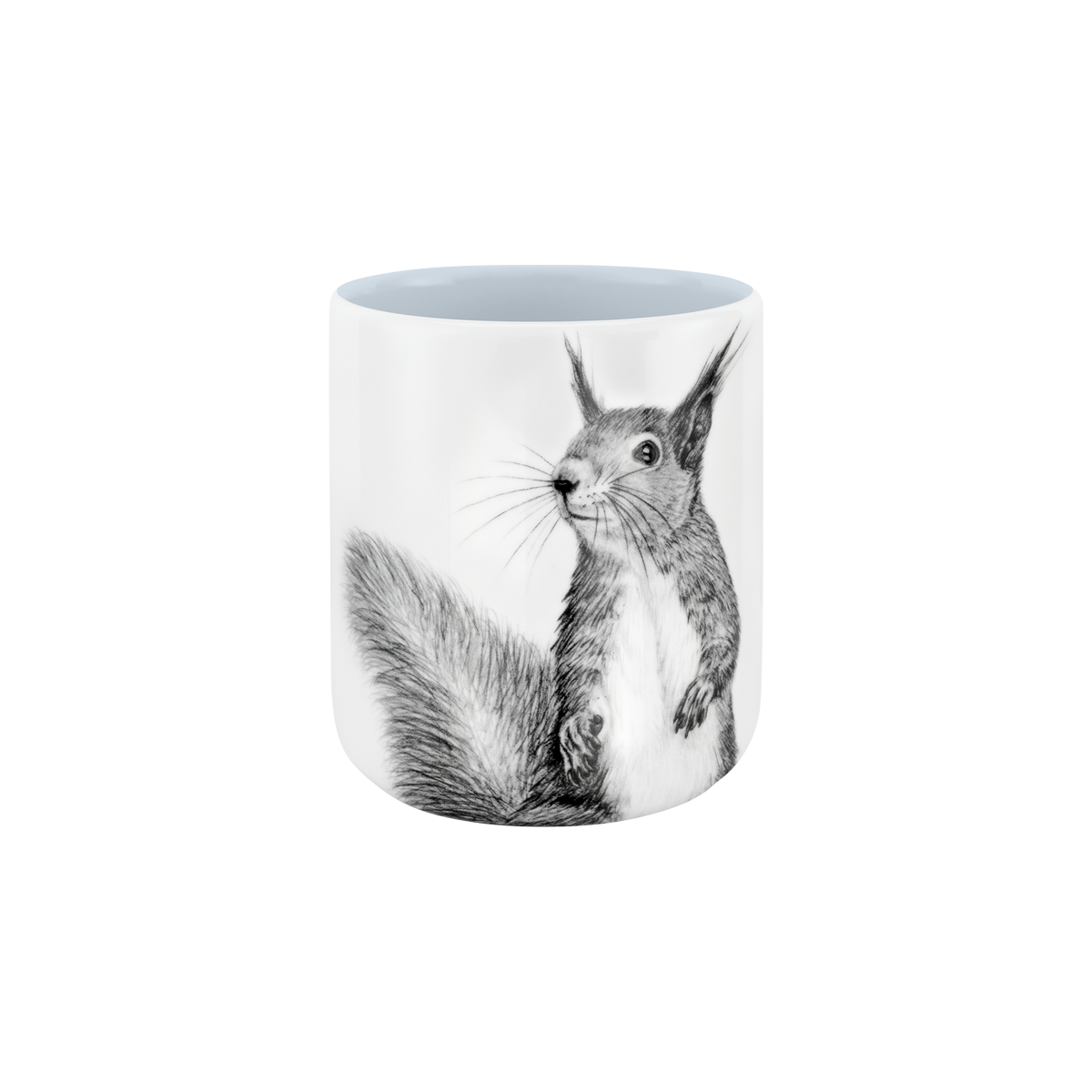 becher ohne henkel . innen farbig . eichhörnchen .