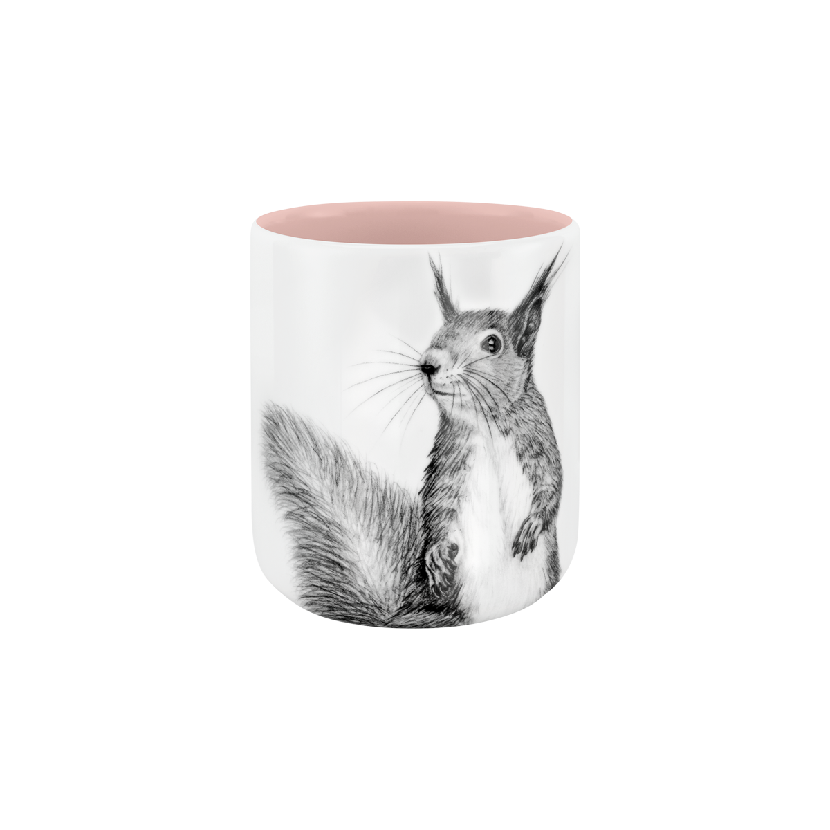 becher ohne henkel 370 . innen farbig . eichhörnchen .