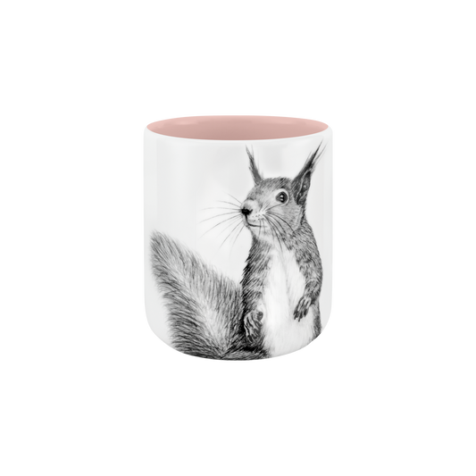 becher ohne henkel 370 . innen farbig . eichhörnchen .