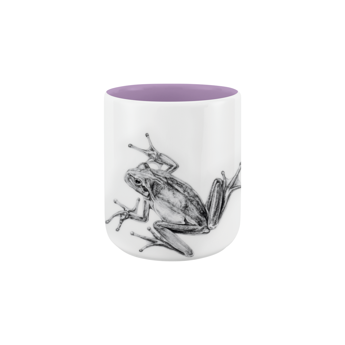 becher ohne henkel . innen farbig . frosch .