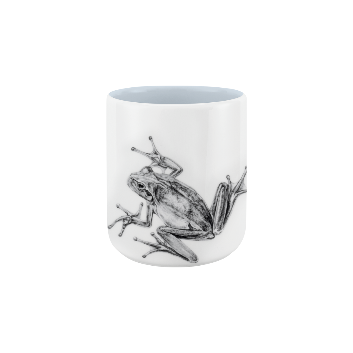 becher ohne henkel . innen farbig . frosch .