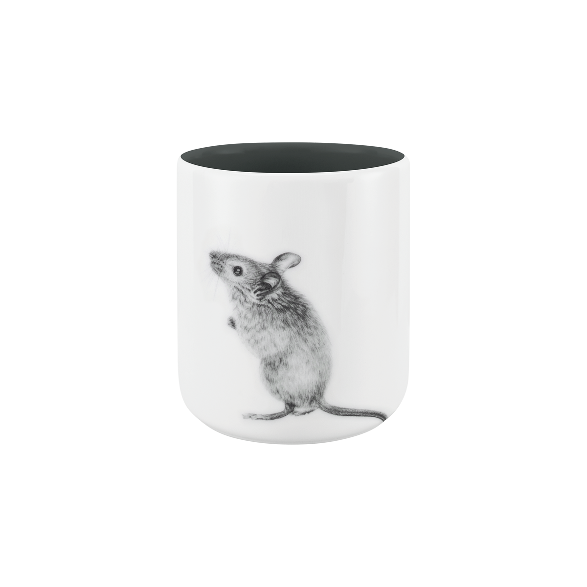 becher ohne henkel . innen farbig . maus .