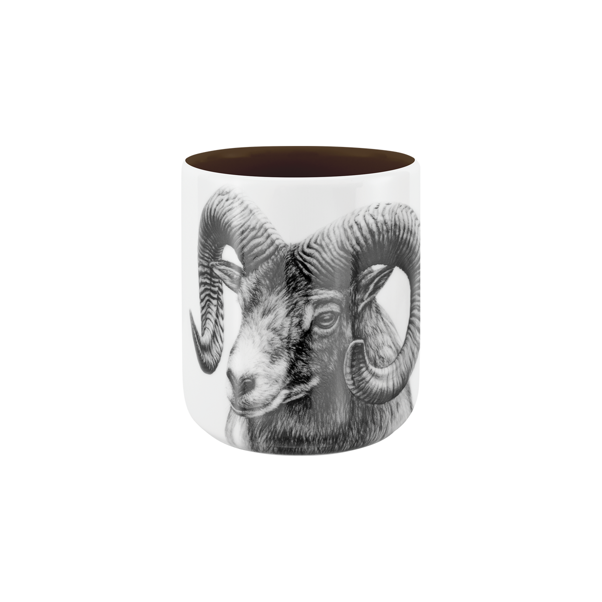 becher ohne henkel . innen farbig . widder .